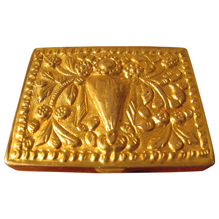 Line Vautrin Gilt-Bronze Poudrier