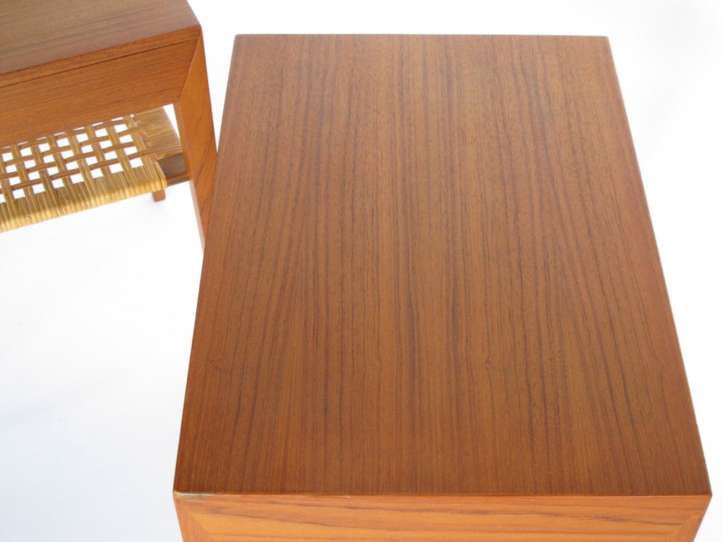 Danish A Pair of Severin Hansen for Haslev Nightstands in Teak
