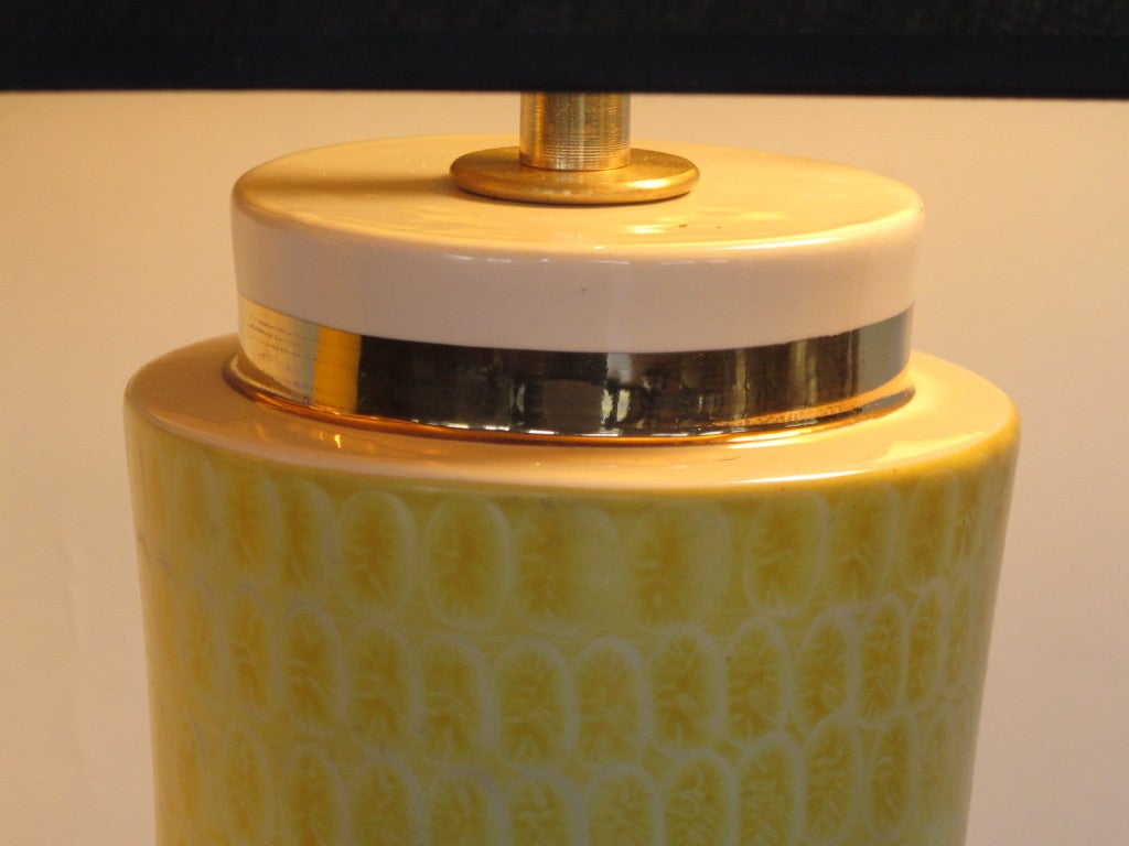 American Pair of Elegant Ceramic Lamps by Waylande Gregory For Sale