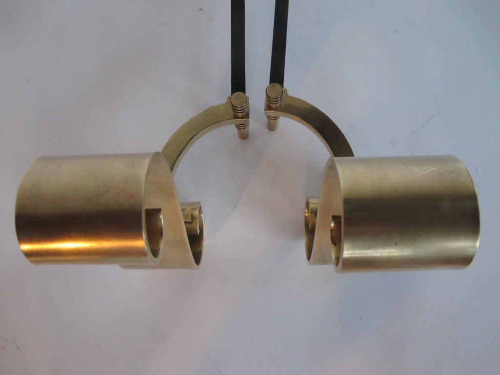 A Pair of Decorative Brass Scroll Andirons In Good Condition For Sale In St.Petersburg, FL