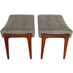 A Pair of Teak Swedish Ottomans by Andersson