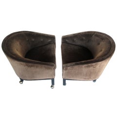A Pair of Classic Tub Chairs By Kipp Stewart for Directional