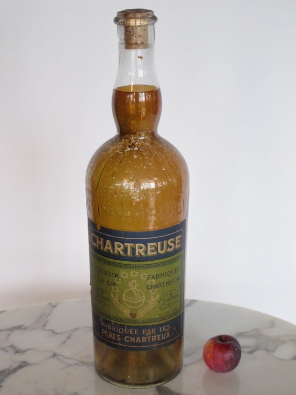 French Vintage Store Display Huge Chartreuse Liquor Bottle