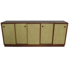 Edward Wormley for Dunbar Sideboard with Leather Doors