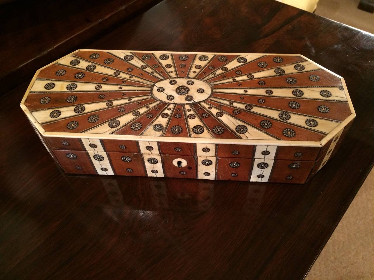 Anglo Indian Bone and Sandalwood Box