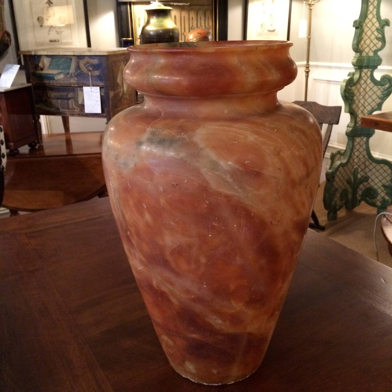 Neoclassical Large-Scale Alabaster Urn