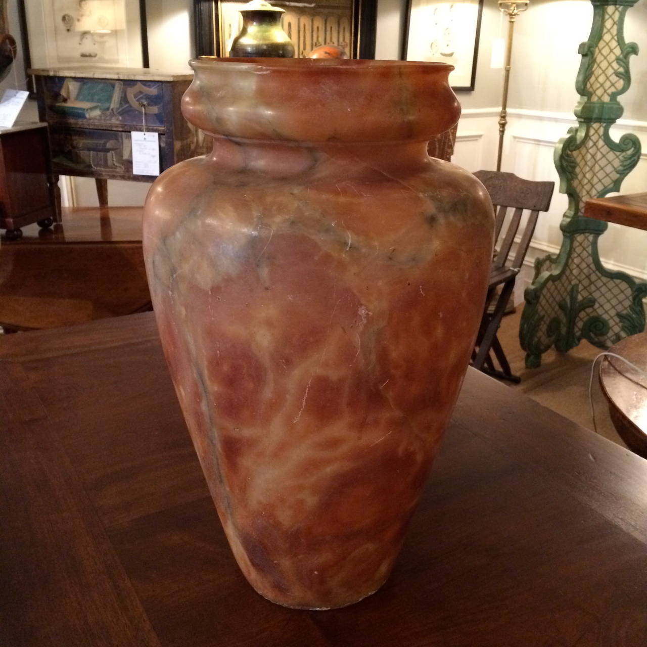 Italian Large-Scale Alabaster Urn