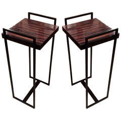 Pair French Modernist Side Tables 10