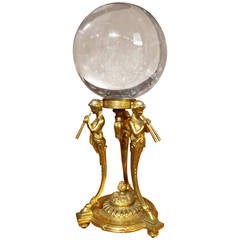 Crystal Orb on Neoclassical Stand