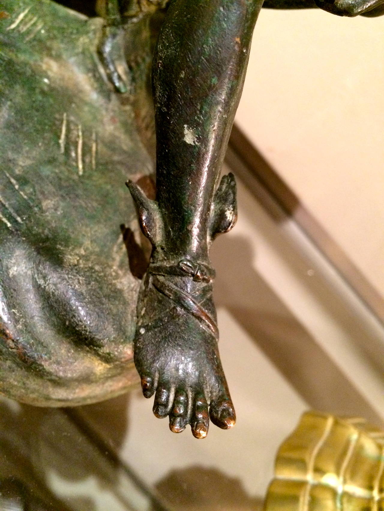 19th Century Grand Tour Bronze Sculpture 'Seated Hermes'