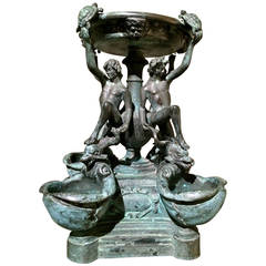 Antique Grand Tour Bronze of 'La Fontana Delle Tartarughe' (the Turtle Fountain)