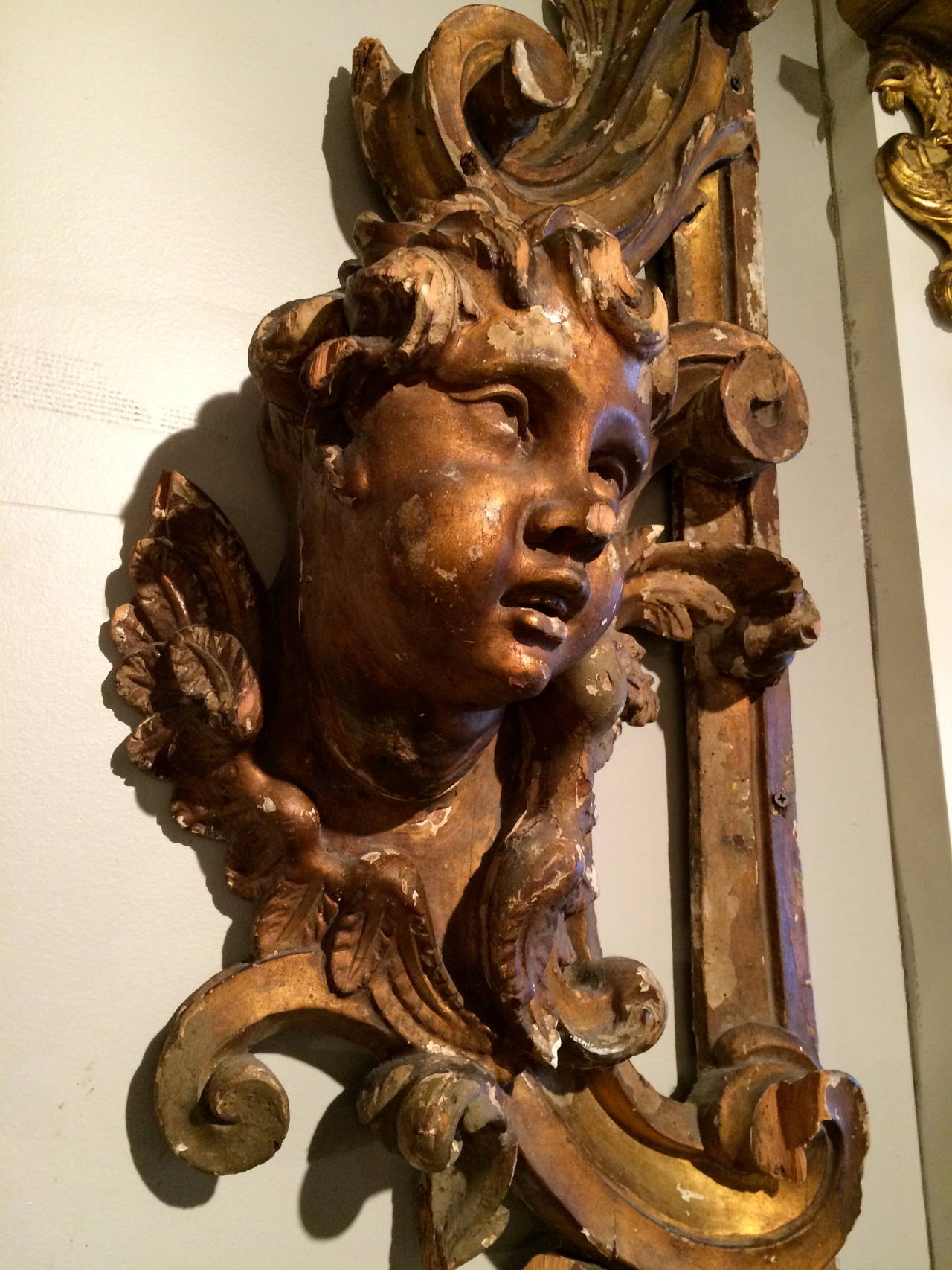 Italian Rococo Giltwood Carving Sculpture 4