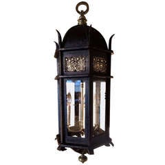 Iron and Bronze Lantern Attributed to E.F. Caldwell 2