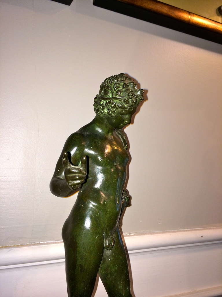 Grand Tour Bronze Narcissus- Signed by Maker 2