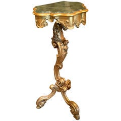 Italian Rococo Giltwood Side Table 2