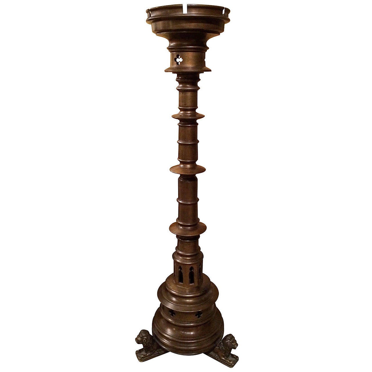 English Gothic Revival Floor Lamps For At 1stdibs Gothic Bronze Candelabrum Floor Lamp With Lion Feet