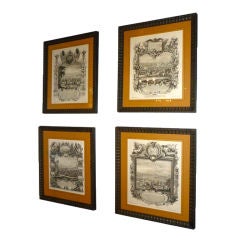 SET OF 18TH C. FRAMED ETCHINGS