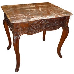 FRENCH PROVINCIAL WALNUT SIDE TABLE