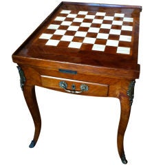 18th C. French Tric Trac Table Signed