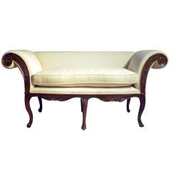 Italian Rococo Walnut Settee