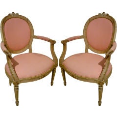 Pair  Italian Painted Armchairs