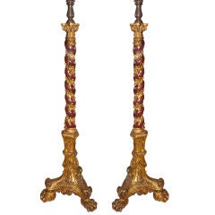 PAIR ITALIAN BAROQUE STYLE TABLE LAMPS