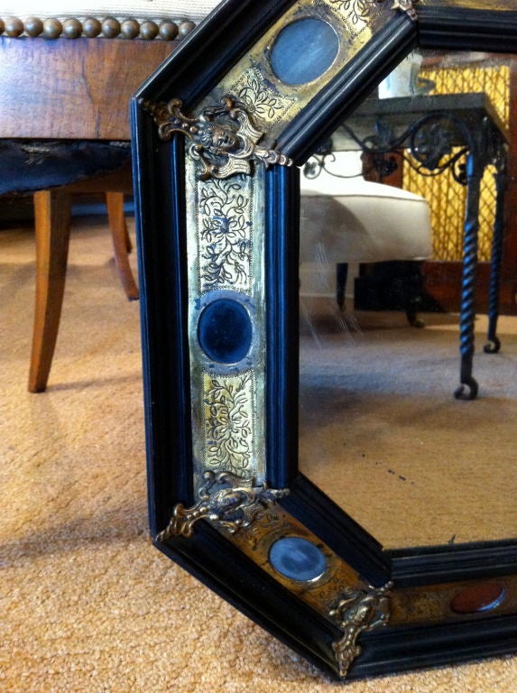 A Pair of Gilt Bronze and Pietre Dure Mounted Mirrors 4