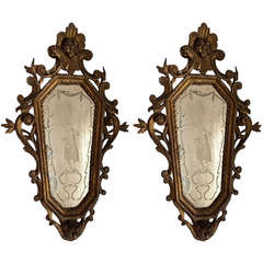Antique Pair Venetian Mirrors