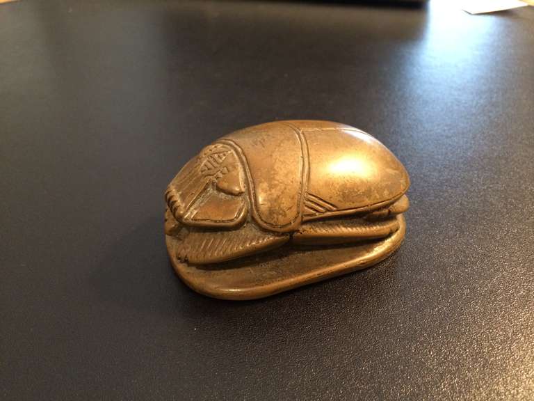 Egyptian Bronze Scarab Paperweight