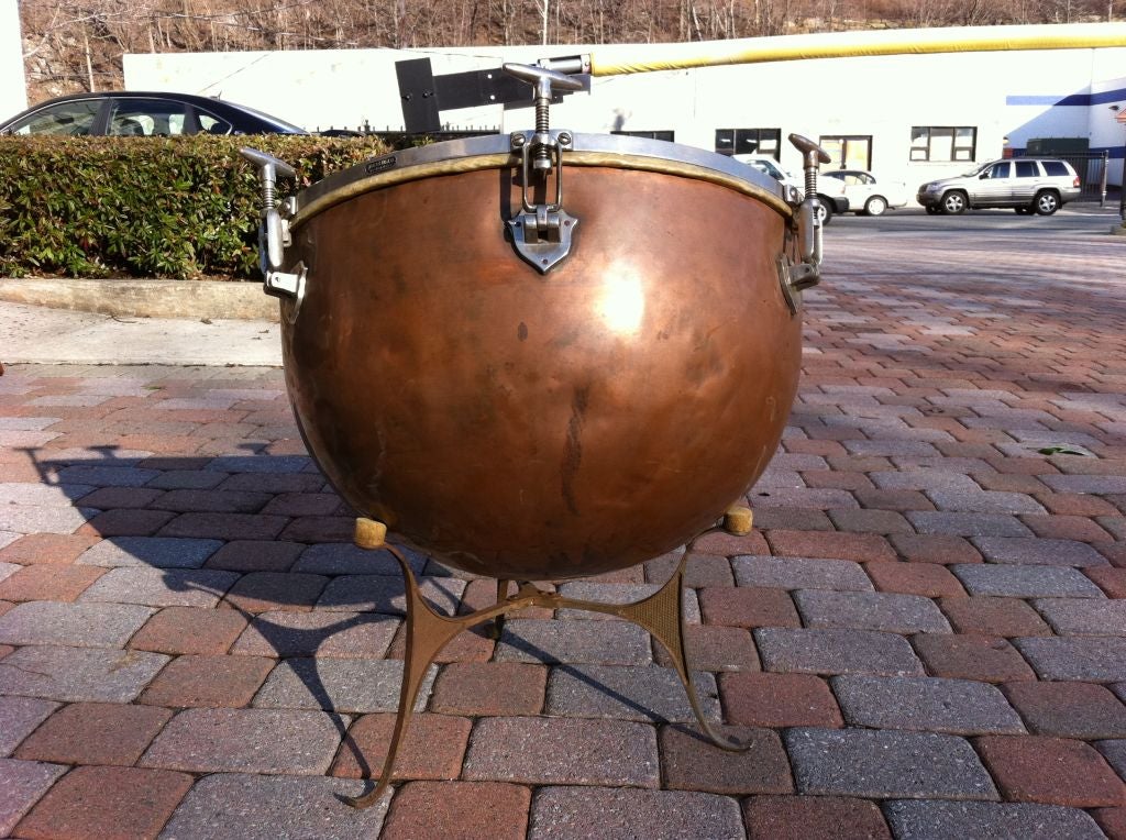 20th Century Vintage Copper Kettle Drum