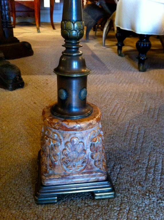 Bronze And Marble Table Lamp