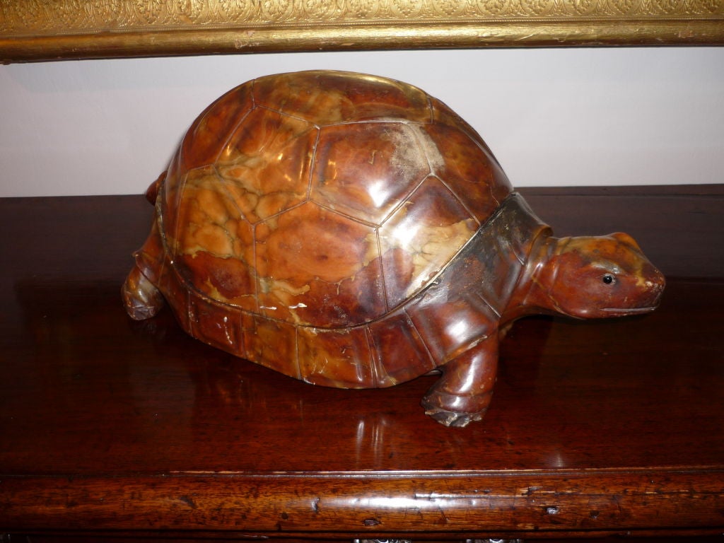 20th Century Crazy Cool Italian Alabaster Turtle Lamp
