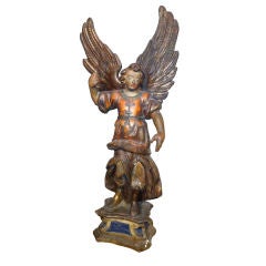 18th C. Italian Carved Giltwood Angel