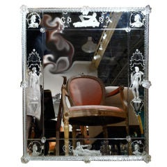 Swedish Etched Glass Mirror 11