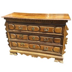 Italian Baroque Walnut Commode