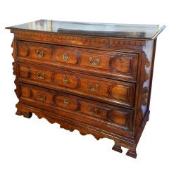 Italian Baroque Walnut Commode