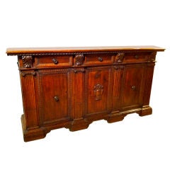 Italian Baroque Walnut Credenza