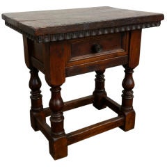 Italian Baroque Style Walnut Side Table