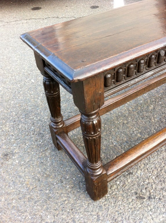 19th Century English Oak Joint Stool Bench