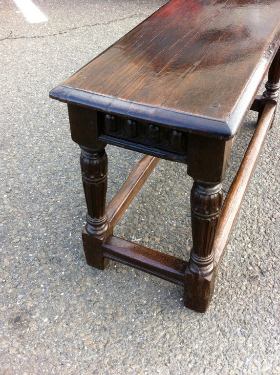 English Oak Joint Stool Bench 2