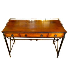 Regency Style Fruit Wood And Bronze Desk