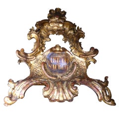 Italian Rococo Gilt Wood Crest