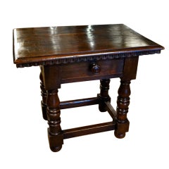 Italian Baroque Style Walnut Side Table