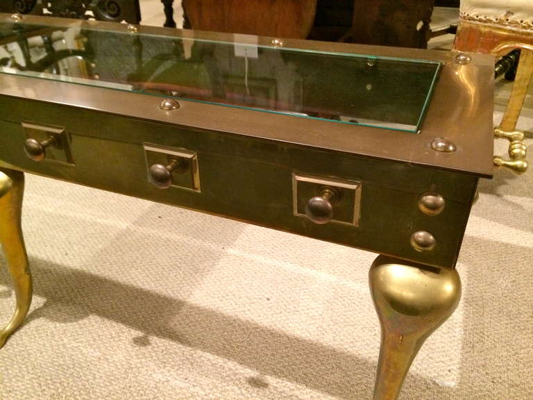 Mid-20th Century Brass Coffee Table