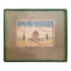 Chinese Export Watercolors in Mid-Century Frames 10