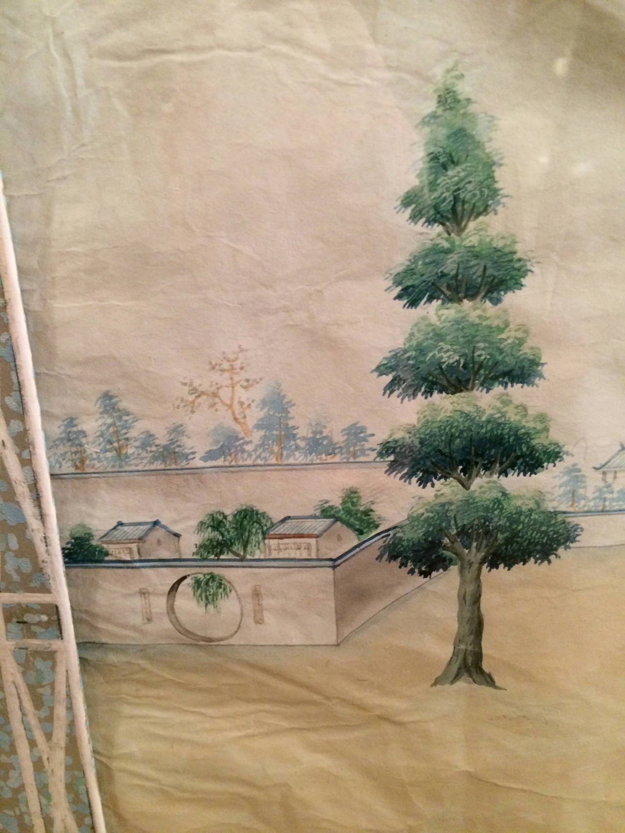 Chinese Export Watercolors in Mid-Century Frames 3