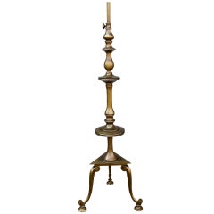Antique Dutch Baroque Style Bronze Floor Lamp