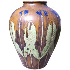 Japanese Glazed Pottery Vase- Large Scale