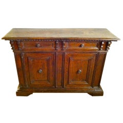 Italian Baroque Walnut Credenza