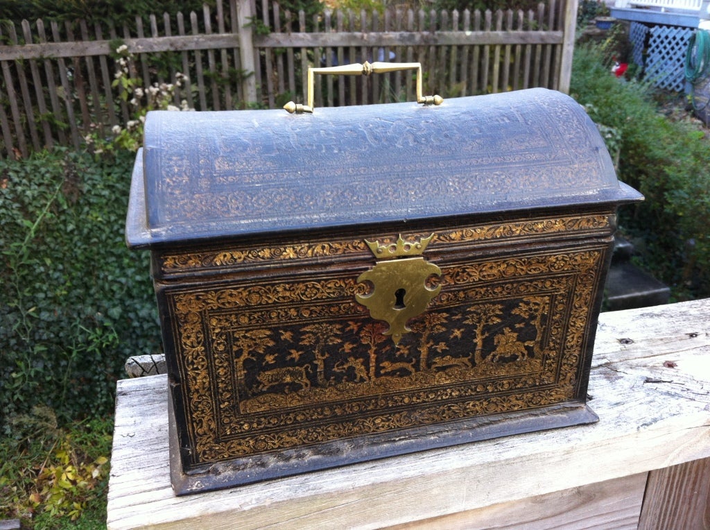 French Tooled Leather Box